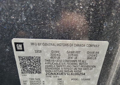 2020 Chevrolet Equinox Lt, uszkodzenie: Tył, Copart lot 67508876, zdjęcie 13 z 13