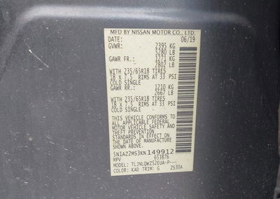 2019 Nissan Murano Sv, uszkodzenie: Tył, Iaai lot 46003499, zdjęcie 9 z 16