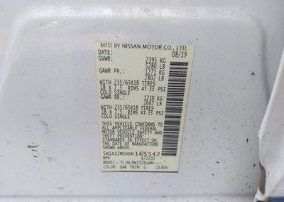 2019 Nissan Murano S, пошкодження: Передня частина, Iaai лот 45686741, фото 9 з 16