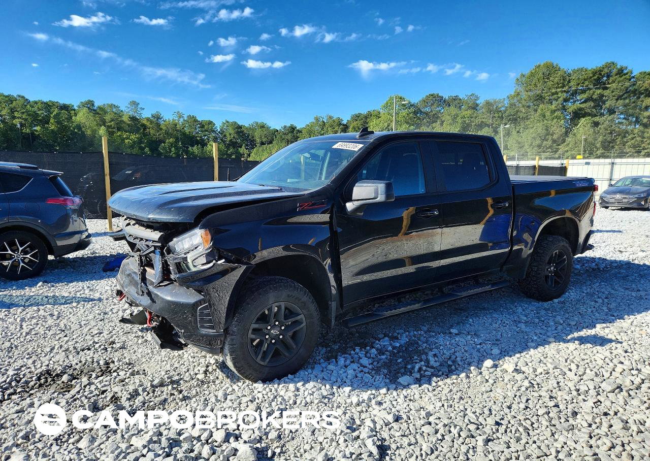 2021 Chevrolet Silverado K1500 Lt Trail Boss, daño Frontal, Copart lote 69893206