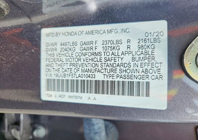 2020 Acura Tlx Technology, daño Frontal, Copart lote 66825716, foto 13 de 13