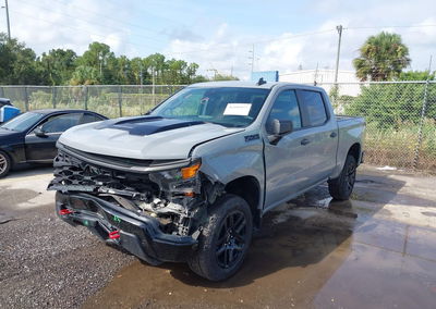 2024 Chevrolet Silverado 1500 4wd  Short Bed Custom Trail Boss, uszkodzenie: Przód, Iaai lot 46108457, zdjęcie 2 z 16