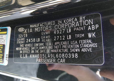 2020 Kia Stinger Gt-line, Front End damage, Iaai lot 45781334, photo 9 of 16