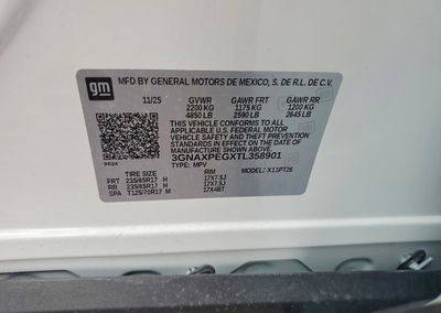 2026 Chevrolet Equinox Lt, Rear End damage, Copart lot 68921626, photo 13 of 13