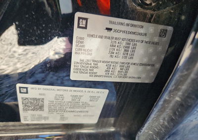 2021 Chevrolet Silverado K1500 Lt Trail Boss, daño Frontal, Copart lote 69893206, foto 12 de 14