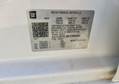 2019 Gmc Sierra K1500 Denali, пошкодження: Задня частина, Copart лот 65557696, фото 12 з 12