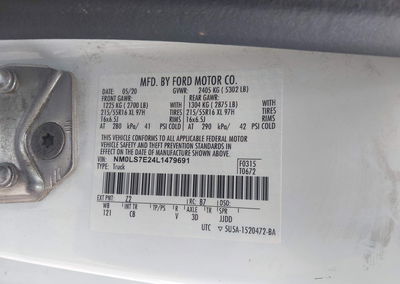 2020 Ford Transit Connect Xl Cargo Van, daño Trasero, Iaai lote 45495510, foto 9 de 19