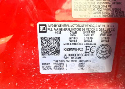 2025 Gmc Sierra 1500, daño Frontal, Copart lote 69141576, foto 12 de 12