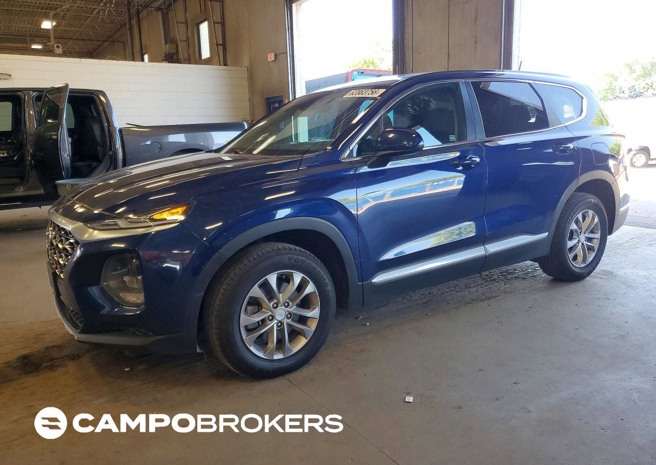 2019 Hyundai Santa Fe Se, Hail damage, Copart lot 65863756