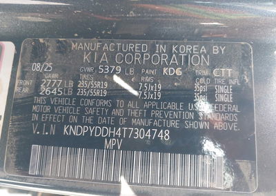 2026 Kia Sportage Plug-in Hybrid X-line, daño Inundación, Iaai lote 45706002, foto 9 de 15
