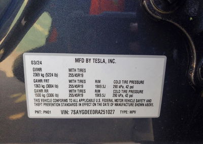 2024 Tesla Model Y, uszkodzenie: Przód, Copart lot 46411616, zdjęcie 14 z 16