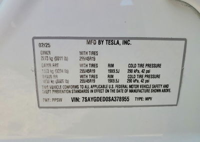2025 Tesla Model Y, uszkodzenie: Przód, Copart lot 72180406, zdjęcie 12 z 12