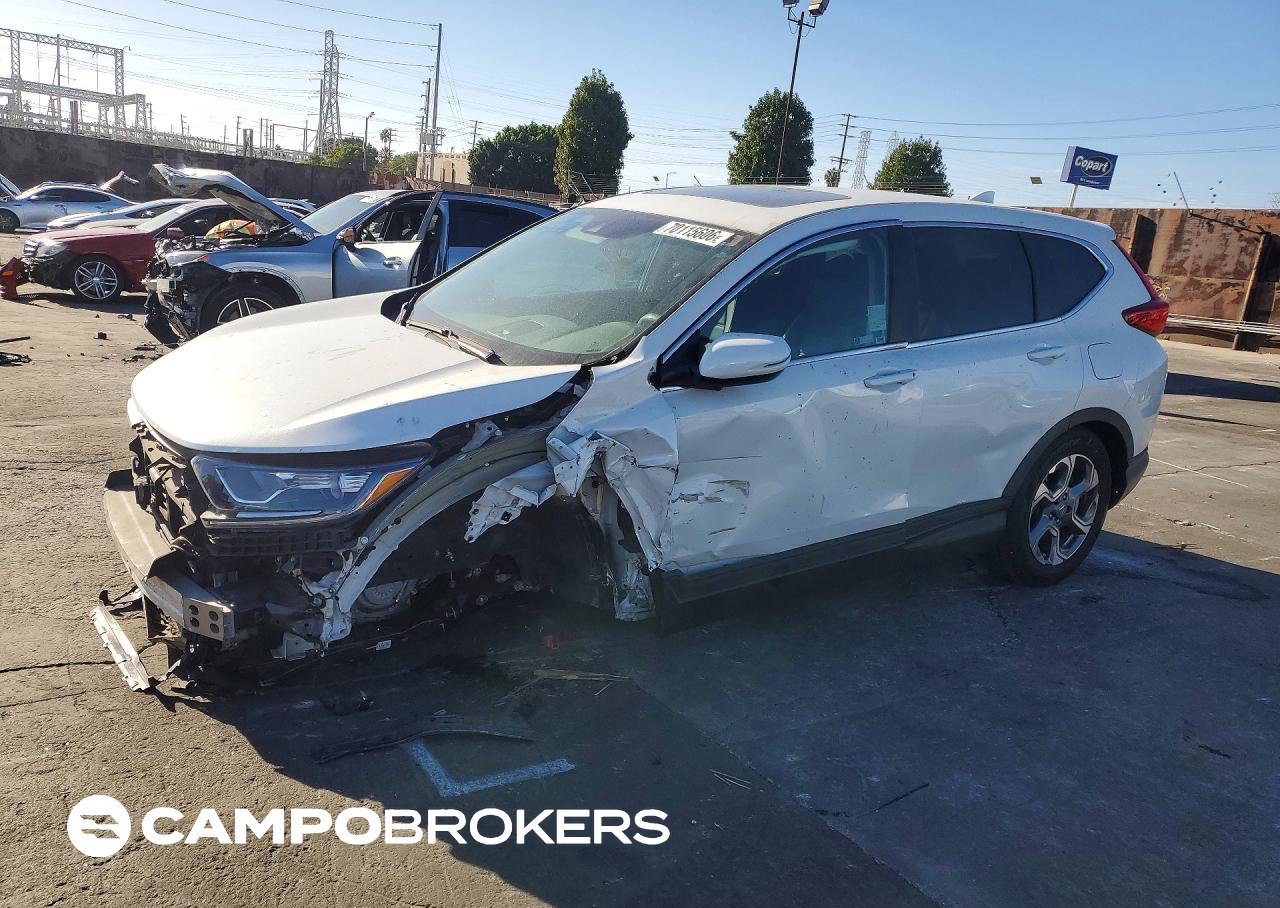 2019 Honda Cr-v Exl, daño Frontal, Copart lote 70115606
