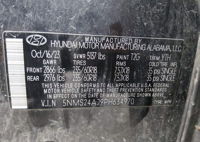 2023 Hyundai Santa Fe Sel, uszkodzenie: Tył, Iaai lot 45437767, zdjęcie 9 z 16