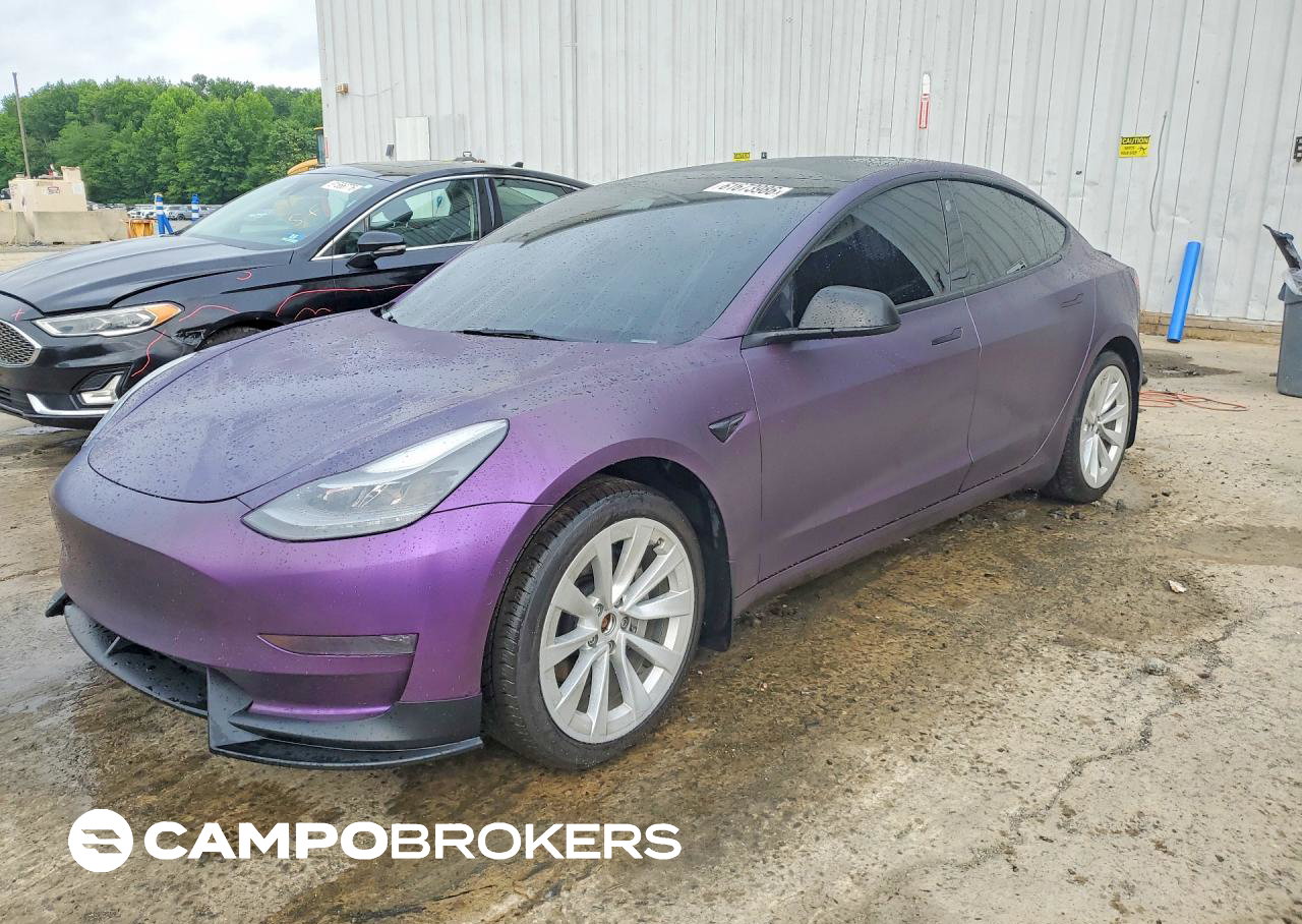 2021 Tesla Model 3, uszkodzenie: Podwozie, Copart lot 61673986