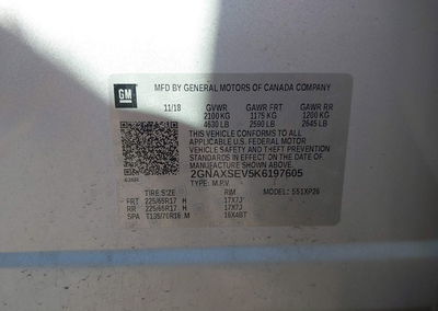 2019 Chevrolet Equinox Ls, Biohazard damage, Iaai lot 46062592, photo 9 of 16