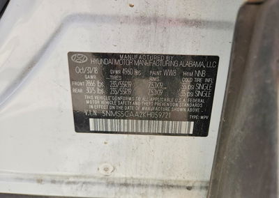 2019 Hyundai Santa Fe Ultimate 2.0t, uszkodzenie: Burn - Engine, Copart lot 61858836, zdjęcie 12 z 12