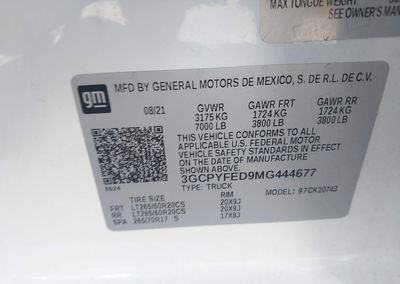 2021 Chevrolet Silverado 1500 4wd  Standard Bed Lt Trail Boss, Front End damage, Iaai lot 46133902, photo 9 of 17