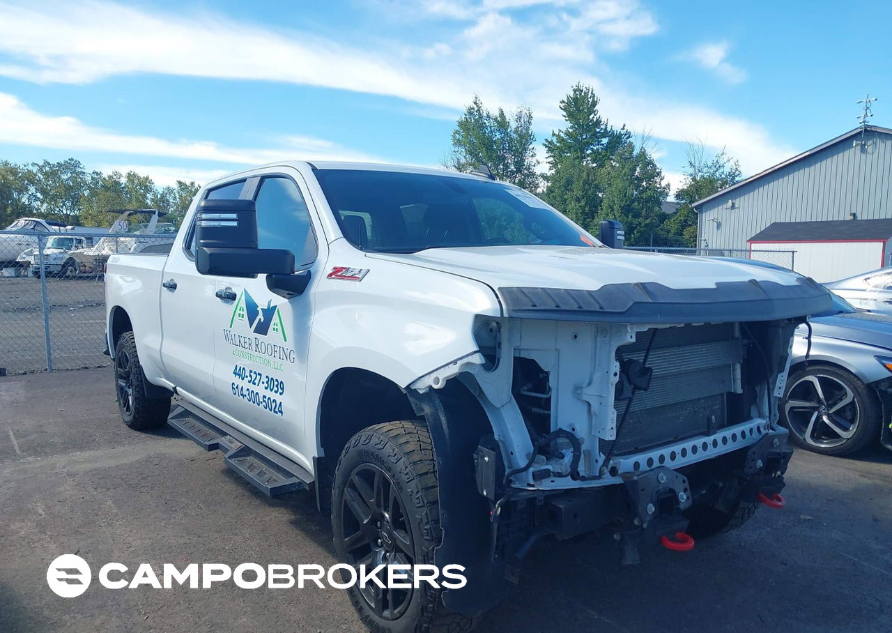 2021 Chevrolet Silverado 1500 4wd  Standard Bed Lt Trail Boss, Front End damage, Iaai lot 46133902