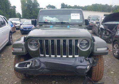 2021 Jeep Wrangler 4xe Unlimited Sahara 4x4, daño Frontal, Iaai lote 45744912, foto 12 de 16