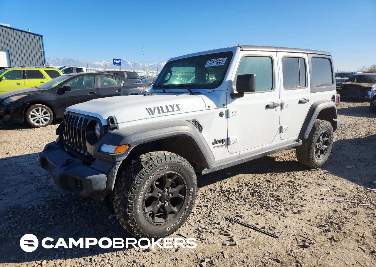 2020 Jeep Wrangler Unlimited Sport, Side damage, Copart lot 75674355