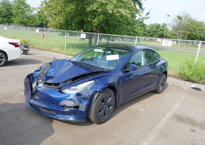 2022 Tesla Model 3 Long Range Dual Motor All-wheel Drive, uszkodzenie: Przód, Iaai lot 46005563, zdjęcie 2 z 14
