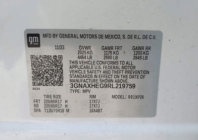 2024 Chevrolet Equinox Ls, uszkodzenie: Front & Rear, Iaai lot 45813961, zdjęcie 9 z 16