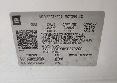 2019 Gmc Sierra 2500hd Denali, uszkodzenie: Tył, Iaai lot 45457200, zdjęcie 9 z 16