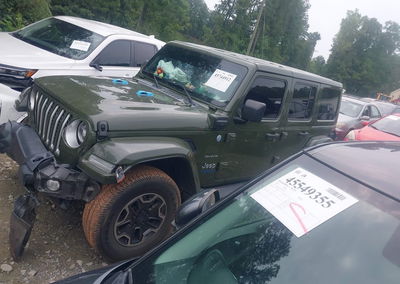 2021 Jeep Wrangler 4xe Unlimited Sahara 4x4, daño Frontal, Iaai lote 45744912, foto 14 de 16