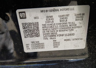 2022 Gmc Sierra 2500hd, daño Lateral derecho, Iaai lote 45996418, foto 8 de 17
