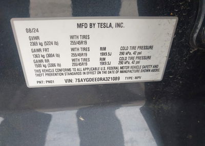 2024 Tesla Model Y Long Range Dual Motor All-wheel Drive, пошкодження: Front & Rear, Iaai лот 45895555, фото 9 з 22