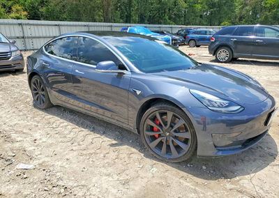 2020 Tesla Model 3, daño Frontal, Copart lote 61555166, foto 4 de 12