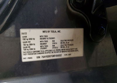 2022 Tesla Model Y, daño Frontal, Copart lote 52304696, foto 13 de 15
