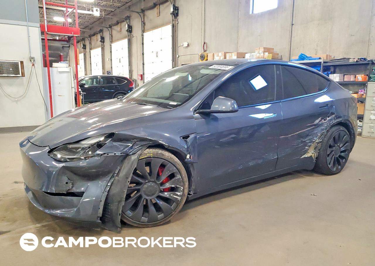 2022 Tesla Model Y, daño Frontal, Copart lote 52304696