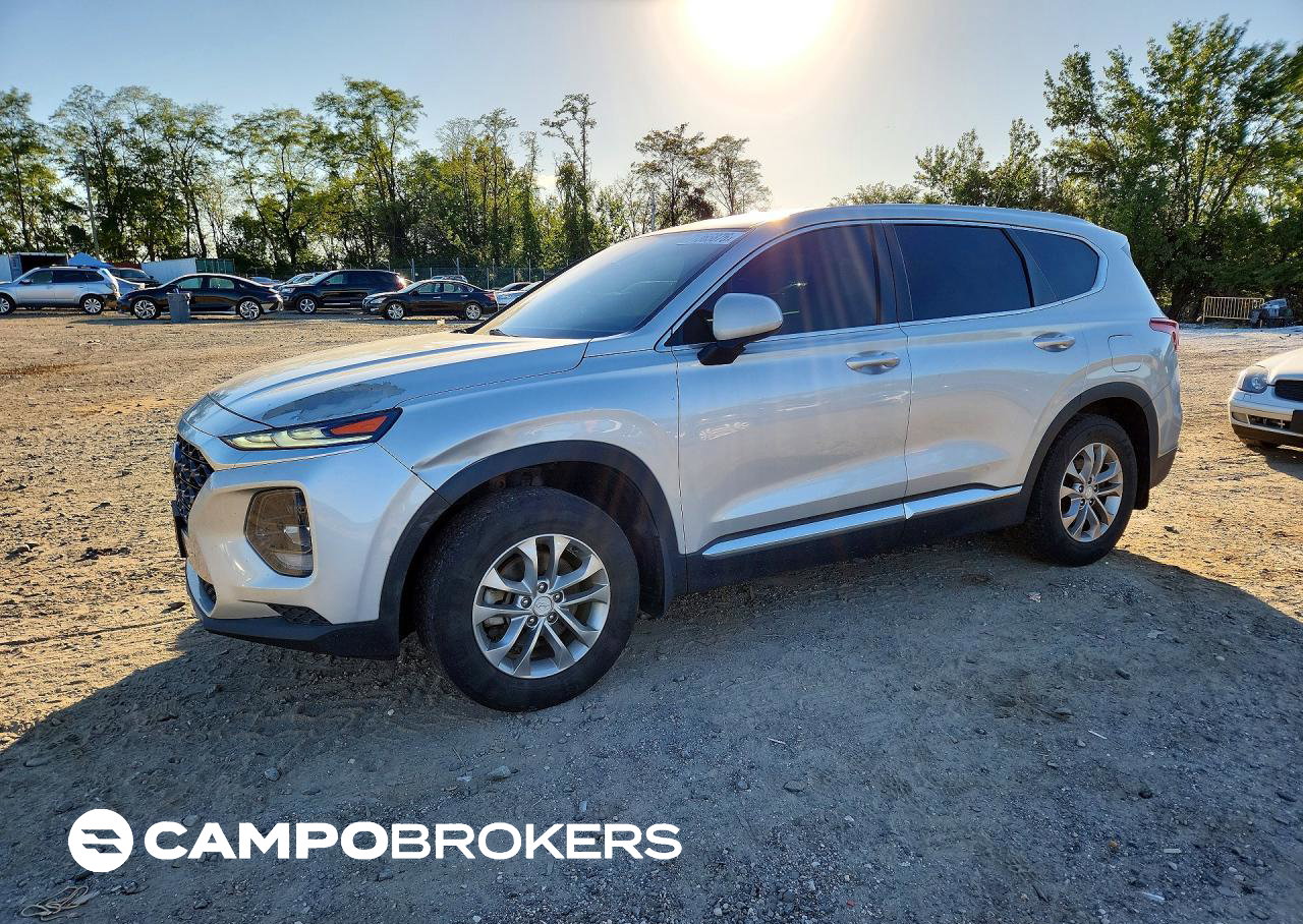 2019 Hyundai Santa Fe Se, daño Lateral, Copart lote 71365876