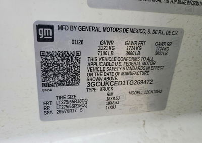 2026 Chevrolet Silverado K1500 Trail Boss Custom, daño Frontal, Copart lote 69349526, foto 12 de 12