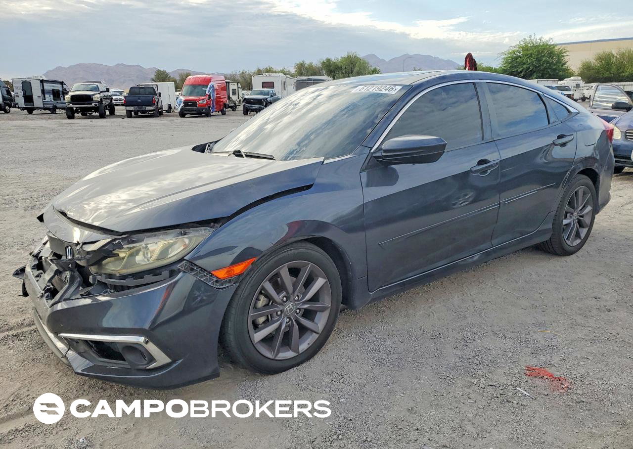 2020 Honda Civic Ex, daño Frontal, Copart lote 61219246