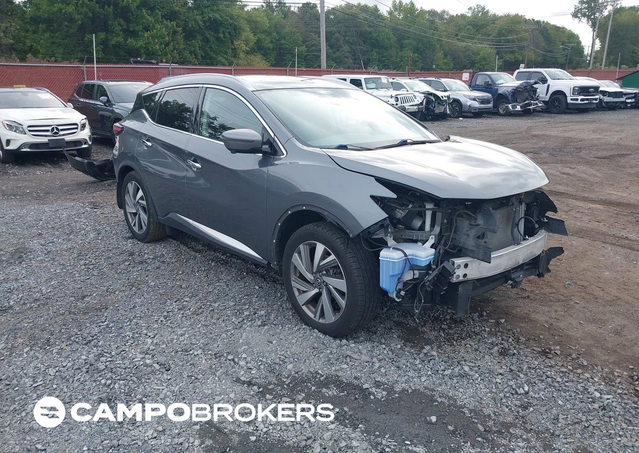 2019 Nissan Murano Sl, Front End damage, Iaai lot 46164563