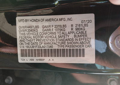 2020 Acura Tlx Standard, Rear damage, Iaai lot 45808251, photo 9 of 20