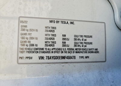 2022 Tesla Model Y, uszkodzenie: Przód, Copart lot 54163876, zdjęcie 13 z 13