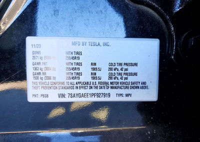 2023 Tesla Model Y, daño Trasero, Copart lote 65433046, foto 12 de 12