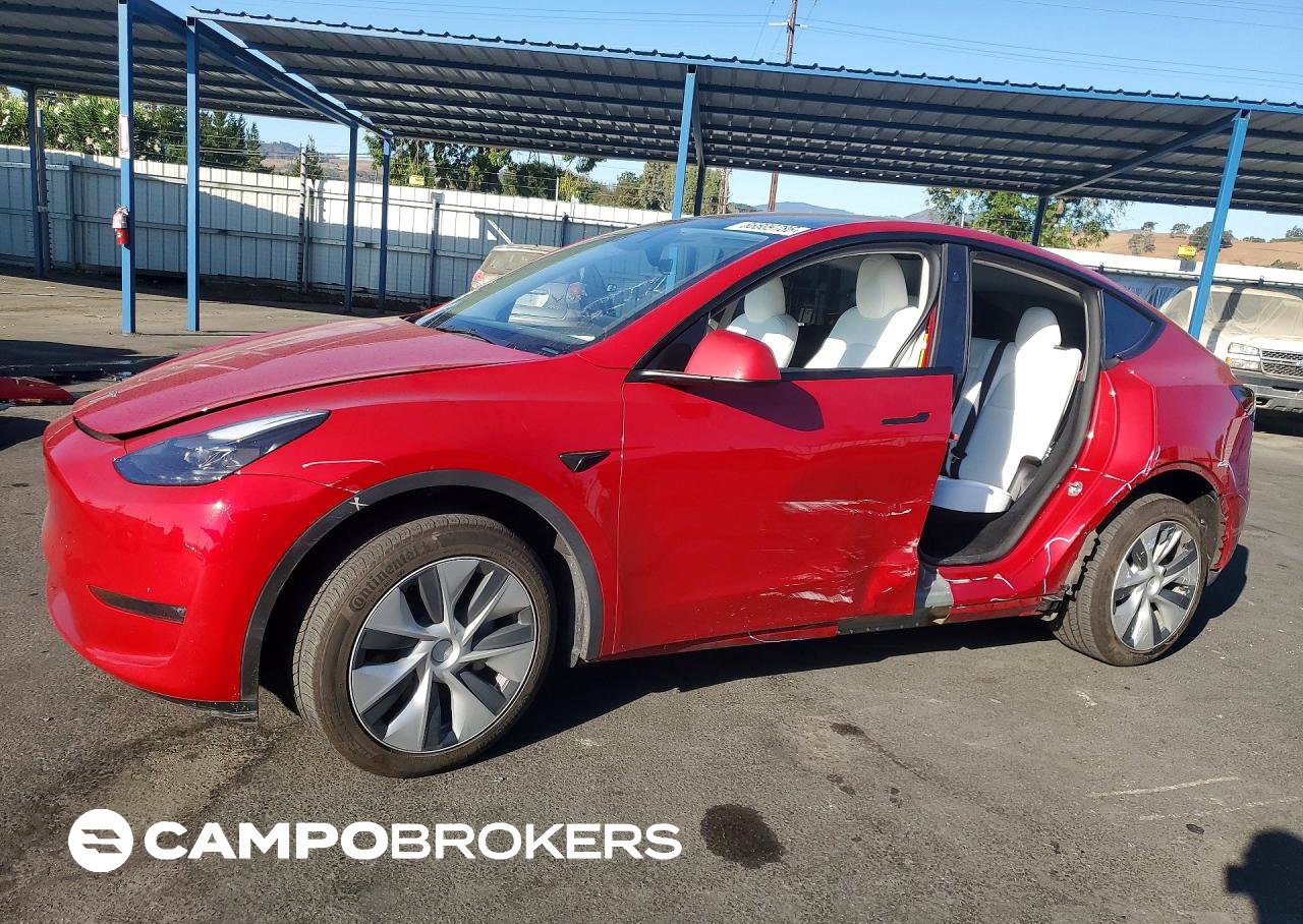2023 Tesla Model Y, daño Lateral, Copart lote 66609786