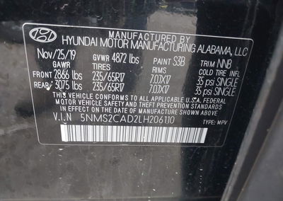 2020 Hyundai Santa Fe Se, uszkodzenie: Przód, Iaai lot 46158557, zdjęcie 9 z 16