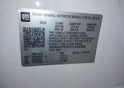 2026 Chevrolet Equinox Awd Lt, daño Frontal, Iaai lote 46068263, foto 9 de 16