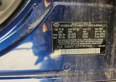 2019 Hyundai Santa Fe Sel 2.4l, пошкодження: Передня частина, Copart лот 71796176, фото 14 з 16