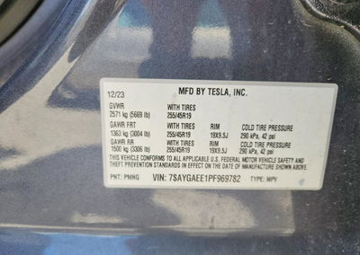 2023 Tesla Model Y, uszkodzenie: Dach, Copart lot 65926536, zdjęcie 12 z 13