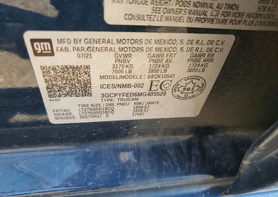 2021 Chevrolet Silverado K1500 Lt Trail Boss, daño Granizo, Copart lote 66562636, foto 12 de 12