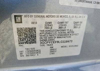 2020 Chevrolet Silverado K1500 Trail Boss Custom, daño Frontal, Copart lote 64989366, foto 12 de 12