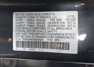 2025 Honda Cr-v Hybrid Sport-l, daño Trasero, Iaai lote 46011829, foto 9 de 22