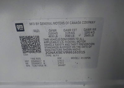 2021 Chevrolet Equinox Awd Ls, daño Normal Wear & Tear, Iaai lote 46082112, foto 9 de 18